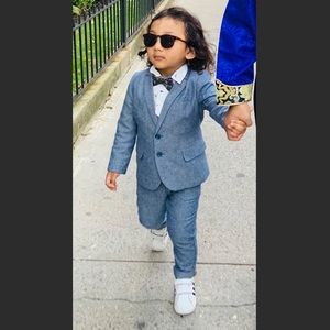 Kids Suit - Blue Melange
